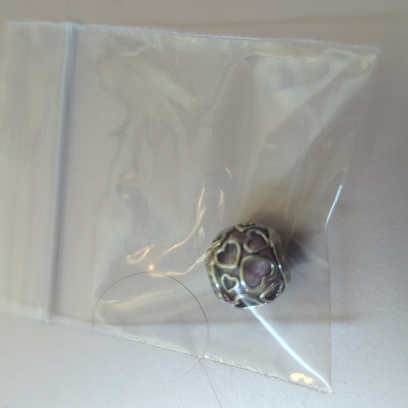 Pandora  Encased in Love Charm with Pink Zirconia - Picture 11 of 11